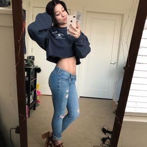 Hollister Light Wash Distressed Jeans